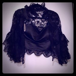 Black Lace Designer Top